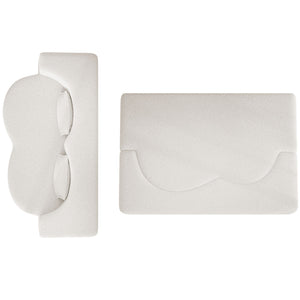 Modern Floor Sofa, With 2 Pillows, Convertible Teddy Fabric Foam Filled Bed