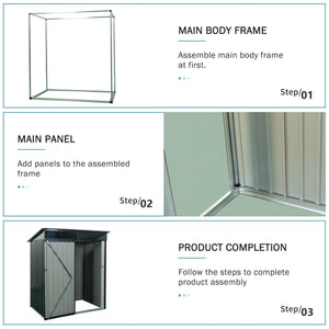 Outdoor Metal Storage Shed Transparent Plate
