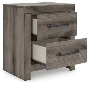 Graystorm - Two Drawer Night Stand - Brown Gray - Best Buy Furniture