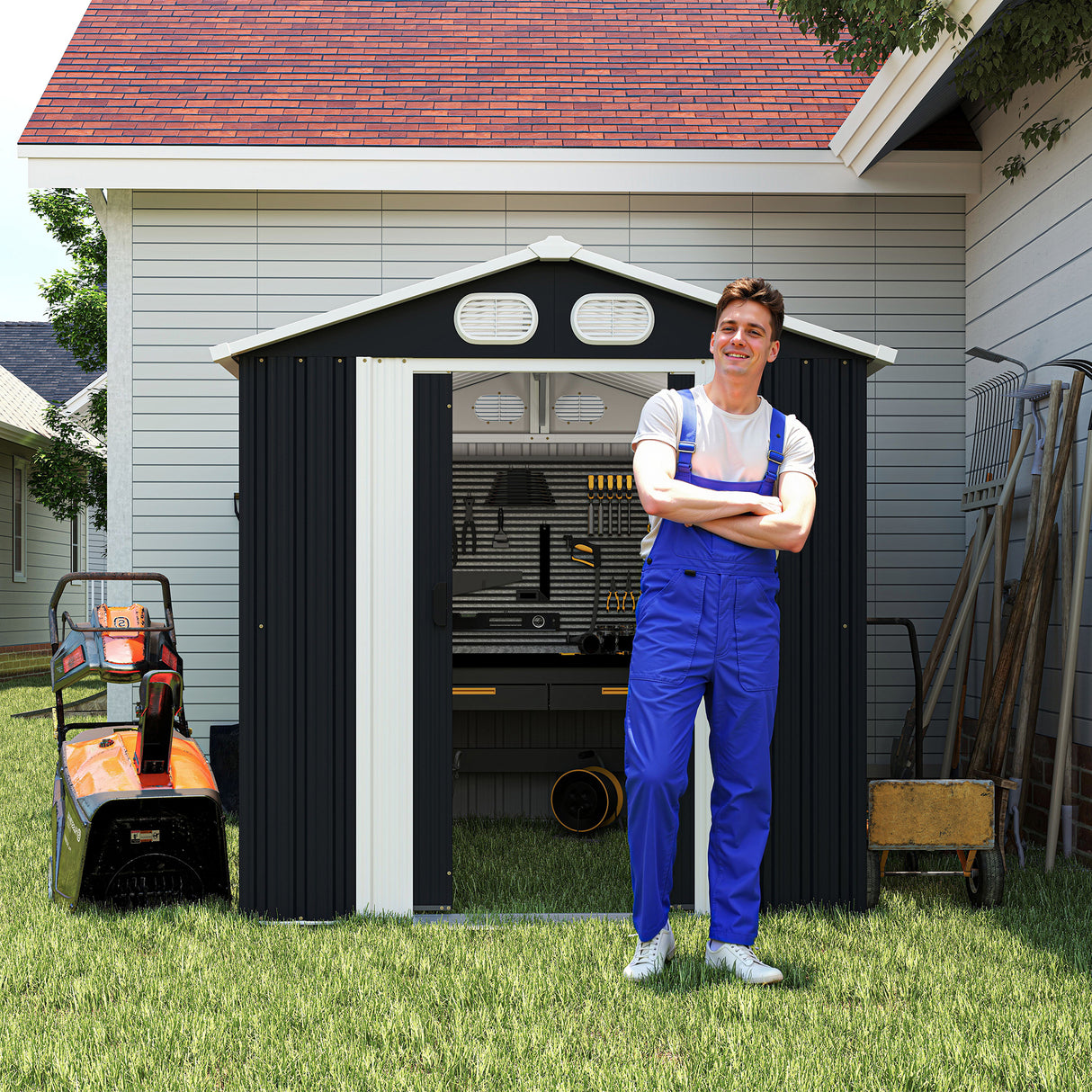 Campcraft 8x6 FT Outdoor Metal Storage Shed