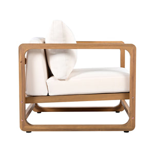 Outdoor Lounge Chair With Oversized Cushion Set For Patio