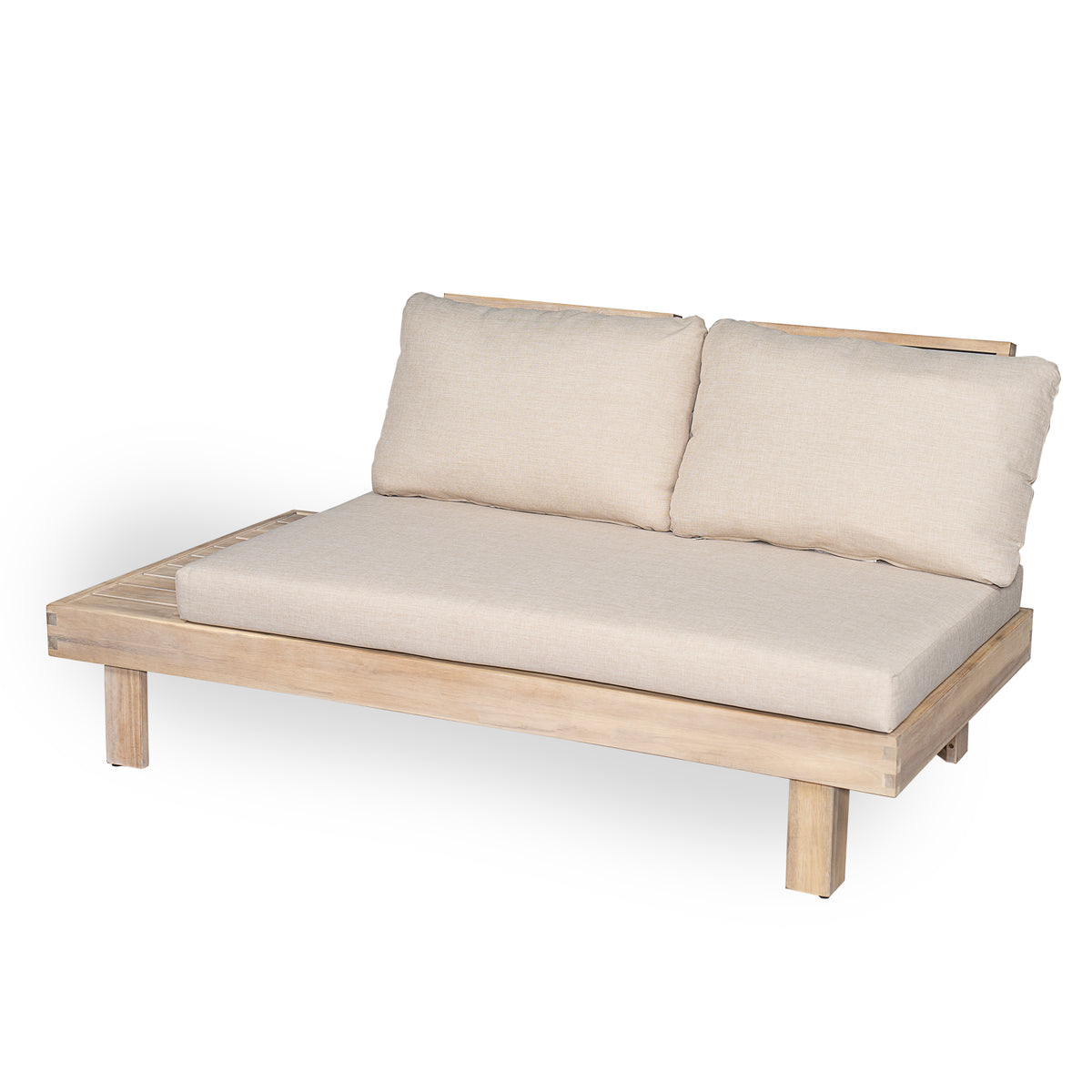 Topia Left and Right 2 Seater Sofa Set - Light White + Sand