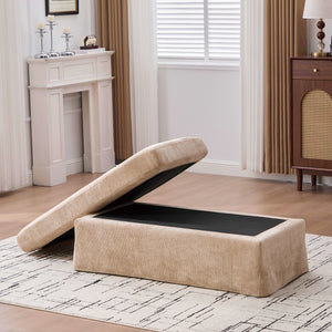 Ottoman Foot Stool With Metal Legs