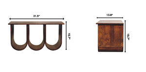 Triple Open Style Coffee Table - Beige / Brown