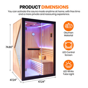 3000W African Oguman Double Traditional Indoor Stove Sauna Room