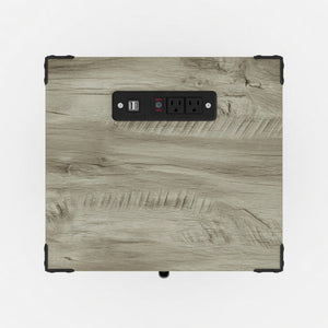 Farmhouse Nightstand, Charging Station & Storage