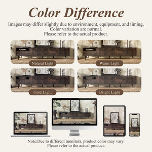 78" TV Stand With Storage Cabinets For Living Room - Walnut