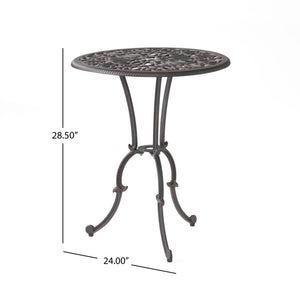 Charleston 3 Pieces Cast Bistro Set - Copper