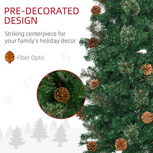 HOMCOM 7.5 Foot Pencil Artificial Christmas Tree
