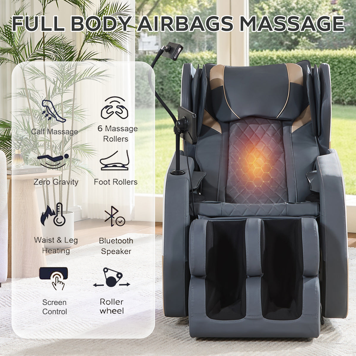 2026 Massage Chair Recliner with Zero Gravity and Full Body Air Pressure