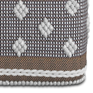 Mapleton - Outdoor / Indoor Pouf - Beige Gray / White