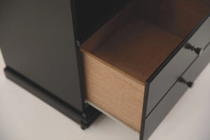 Maribel - One Drawer Night Stand - Black - Best Buy Furniture