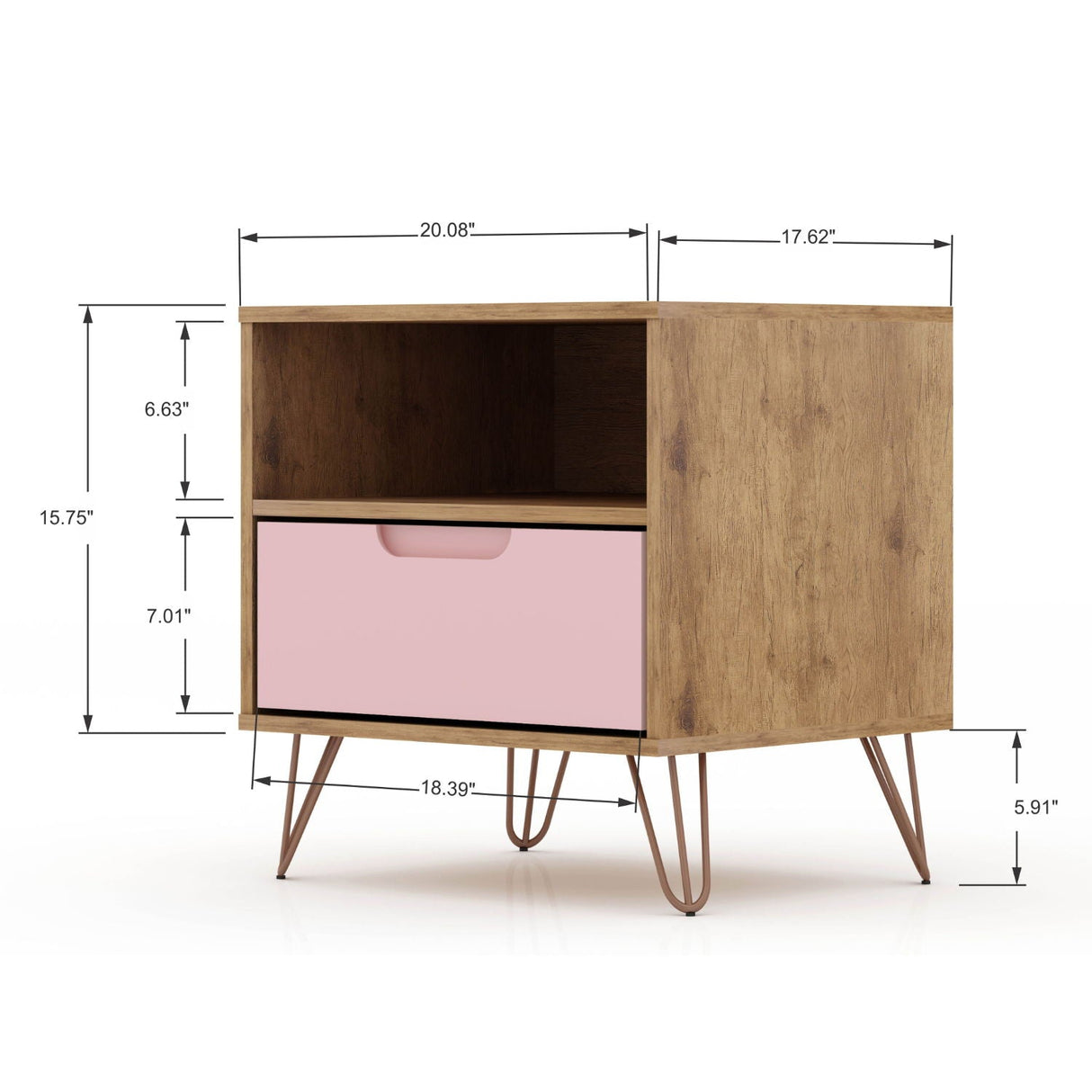 Rockefeller - Nightstand With 1 Drawer