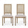 French Country Dining Chair With Rectangular Cane Backrest And Smooth Upholstered Seating - Best Buy Furniture