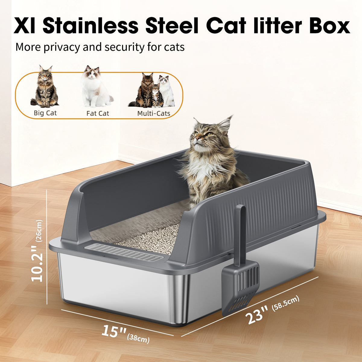 Stainless Steel Cat Litter Box