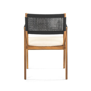 Outdoor Rustic Patio Acacia Bistro Set With Cushions