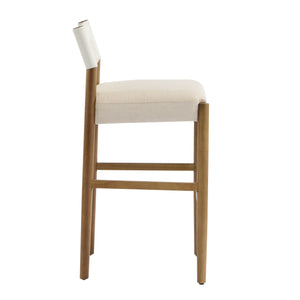 28.5'' Modern Solid Wood Bar Stool with Polyester Cushion - Set of 2