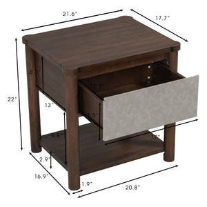 Modern King Bed Frame Set with 2 Nightstands