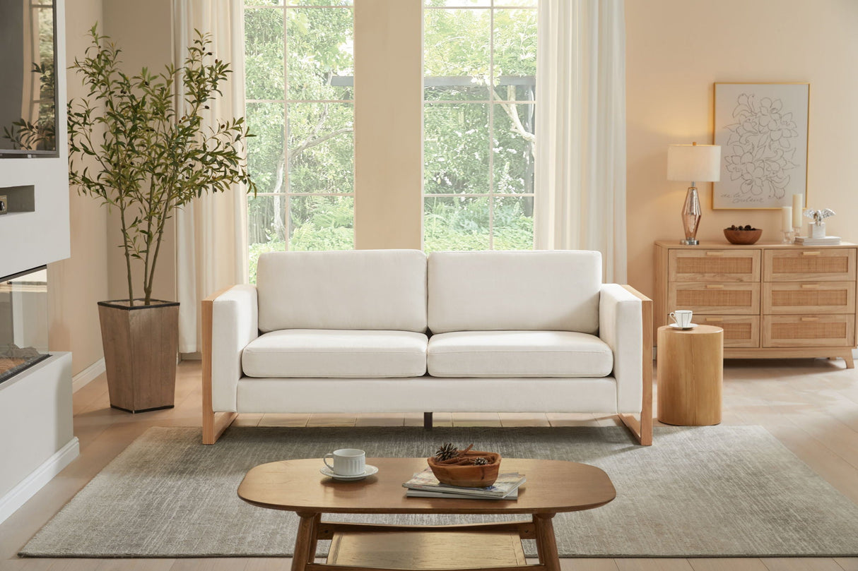 Modern Sofa With Solid Wood Legs, 3 Seater - Best Buy Furniture