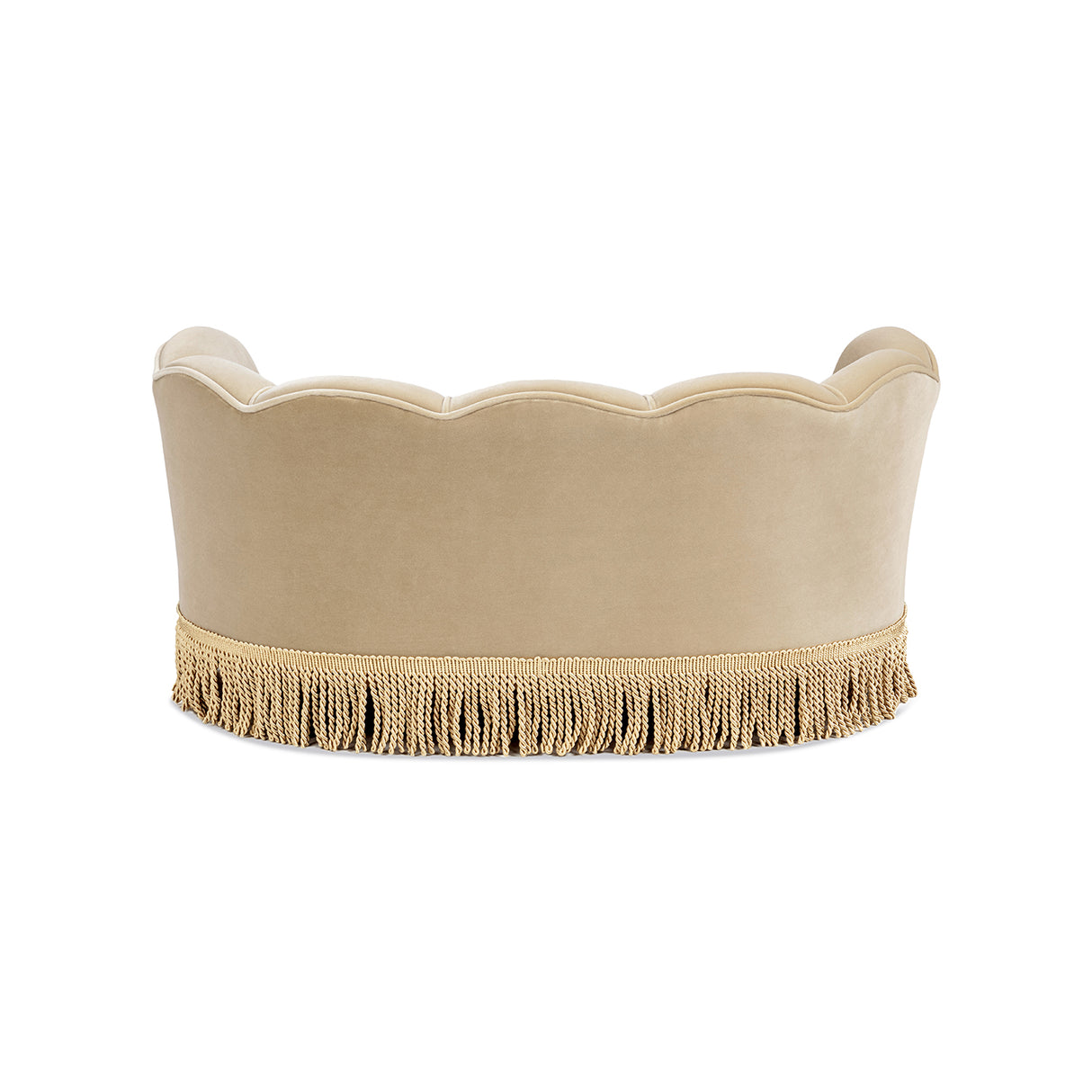 Clara 34.5" Scalloped Pet Sofa Bed, Medium, Fawn