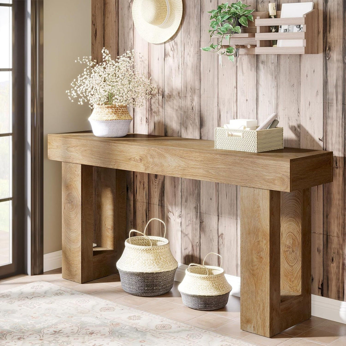 Console Table, Extra Long Narrow Sofa Table For Living Hallway