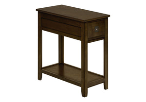 Accent End Table, 2 Tier, Narrow, Lamp, Storage Drawer, Charming Design - Best Buy Furniture