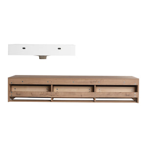 Modern Wall Mounted Bathroom Vanity With Resin Sink And Soft Close Drawer