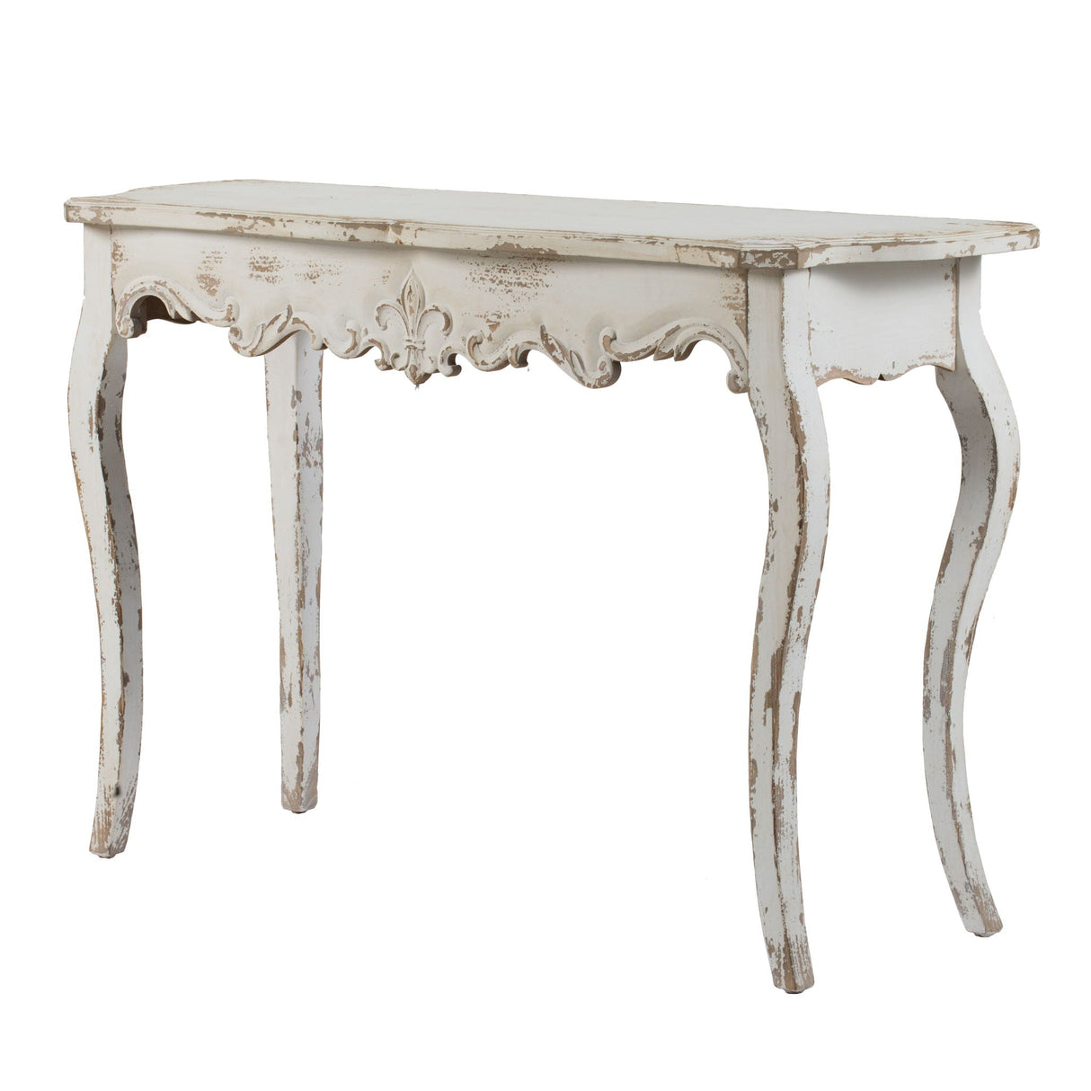 Slimline Wash Console Table, White Washed