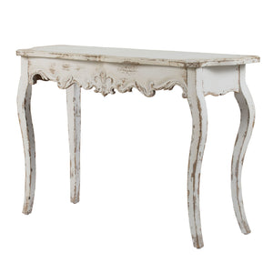 Slimline Wash Console Table, White Washed