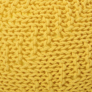 Bordeaux - Knitted Round Pouf Ottoman