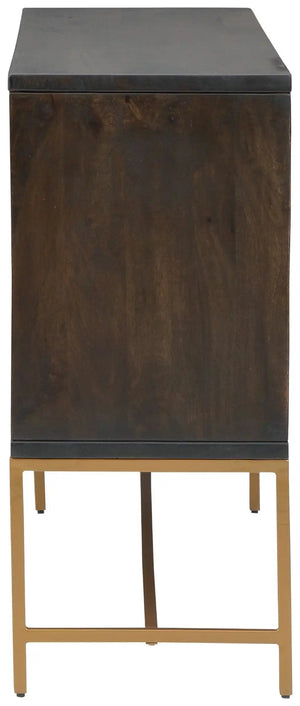 Elinmore - Accent Cabinet - Brown / Gold Finish - Best Buy Furniture