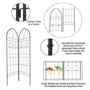 Metal Garden Trellis Rustproof Trellis For Climbing Plant, Outdoor Flower Support