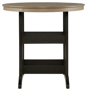 Fairen Trail - Round Bar Table w/Umb OPT - Black / Driftwood - Best Buy Furniture