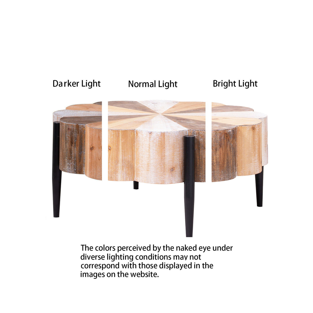 Flower Shaped Coffee Table For Living Room - Multicolor