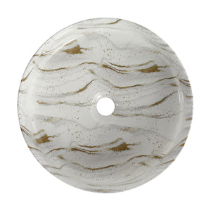 Ceramic Round Above Counter Bathroom Sink Art Basin