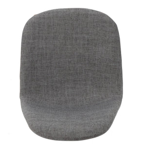 Modern Minimalist Fabric Dining Chair With Iron Legs