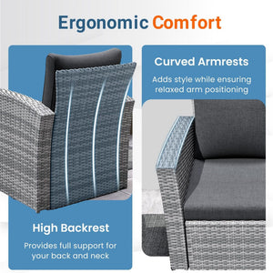 Modern Patio Set With Table And Cushions