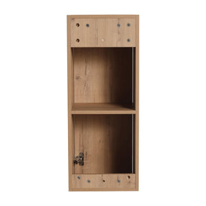 Modern Wall Mounted Bathroom Vanity With Resin Sink And Side Cabinet, Soft Close Drawer, Imitative - Imitative Oak