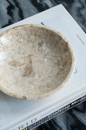 6x6x1.5" Round Marble Decorative Bowl