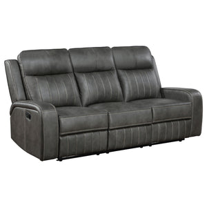 Forrest - 2 Piece Motion Reclining Sofa Set - Gray