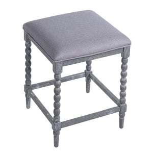 26" Counter Stools - Set of 2 with Upholstered Seat
