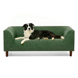 Pet Sofa with Backrest and Armrests - Modern Olive