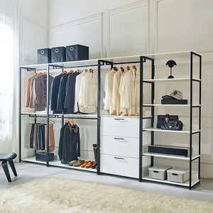Fiona - Freestanding 4 Tower Walk-In Closet System - White
