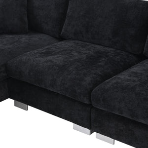 Modern Cloud Sectional Sofa L Shaped Luxury Couch Set With 2 Free Pillows 4 Seat With Oversized Chaise