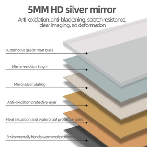 Full-Length Vertical Mirror With LED Light, Dimming Wall Mirror With Frame