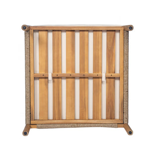 Modern Outdoor Woven Lounge Chair With Solid Wood Frame - Teak