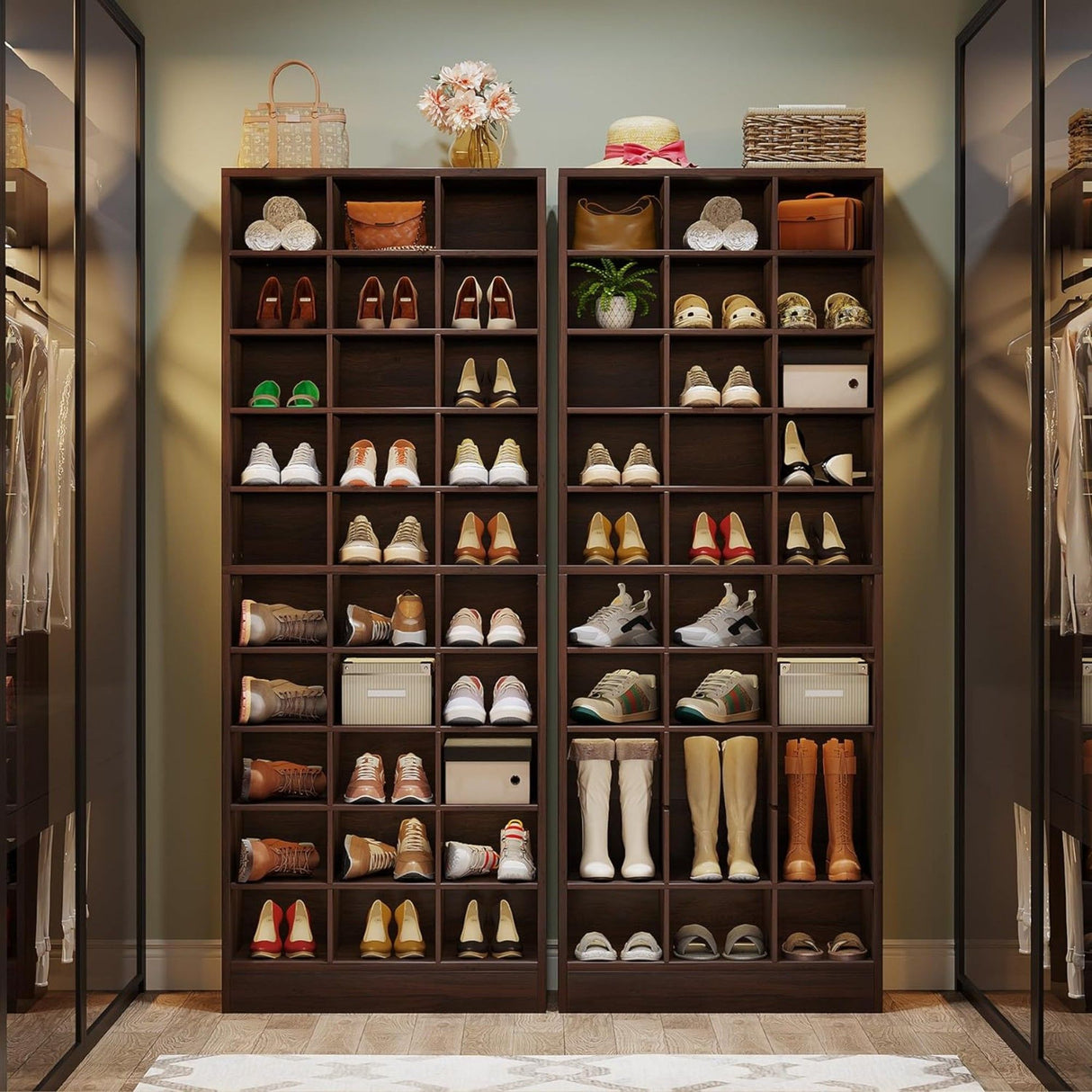10 Tier Shoe Storage Cabinet With 30 Cubbies