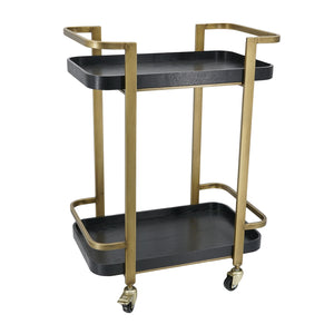 23.8" x 15.2" Metal Bar Cart