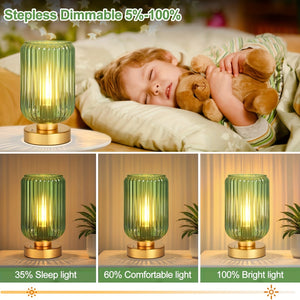 Cordless Touch Table Lamp with Rechargeable Battery – Dimmable LED Bedside Light