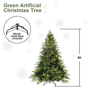 5ft Pre-Lit Artificial Christmas Tree with 300 Warm Lights